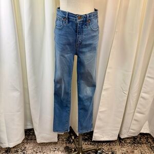 Madewell ‘Stovepipe Jeans’ in “Dearham Wash” Stretch Size 26